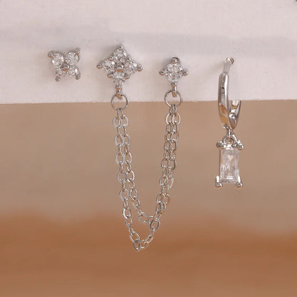 Zodiac Birthstone Earrings Set for Everyday Celestial Style