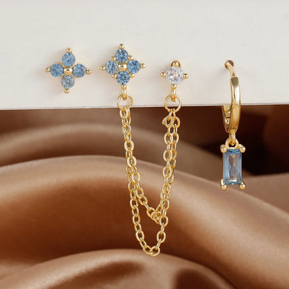 Zodiac Birthstone Earrings Set for Everyday Celestial Style