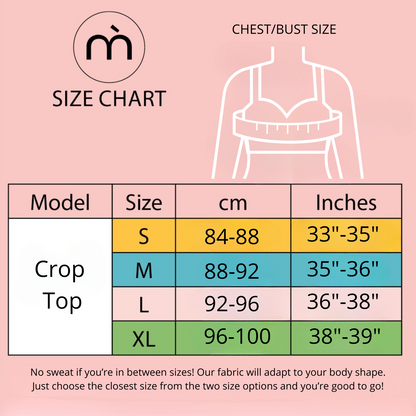 Memème Women’s Ultra-Comfortable COMICS - Hot Crop Top| Stretchy Fit, No Elastic Bands