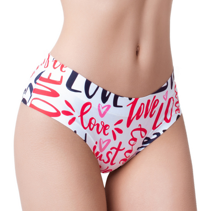 Memème Women’s Ultra-Comfortable LOVE - Message - Panties | Breathable Cotton Crotch, Stretchy Fit, No Elastic Bands