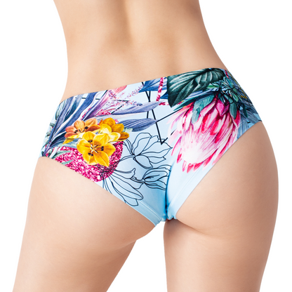 Memème Women’s Ultra-Comfortable SECRET GARDEN - Frida Blue - Panties | Breathable Cotton Crotch, Stretchy Fit