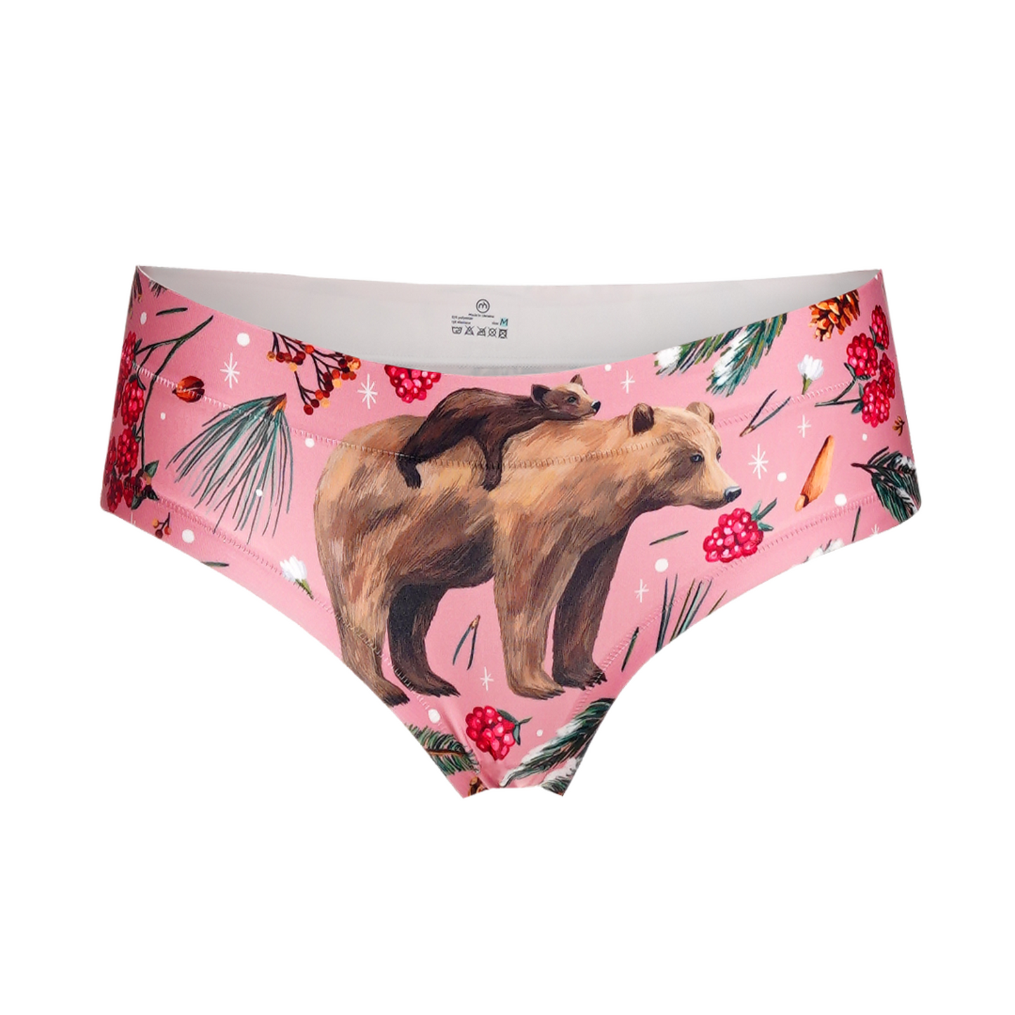 Memème Women’s Ultra-Comfortable WINTER FAIRYTALE - Bear - Panties | Breathable Cotton Crotch, Stretchy Fit